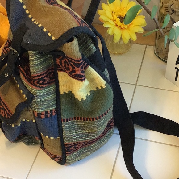 ‘Sun n Sand’ Saddle Blanket Drawstring Backpack (#8) - Picture 4 of 12